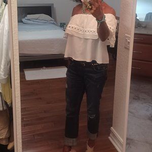 Rachel Roy Off the Shoulder Ruffled Blouse